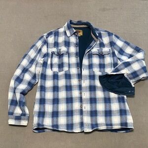 Flannel/Fleece lined Shirt Jacket Boston Traders Navy Blue